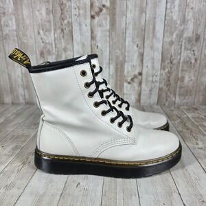 Dr. Martens 1460 White Leather Ankle Boots Women's Size US 7 UK 5 EU 38